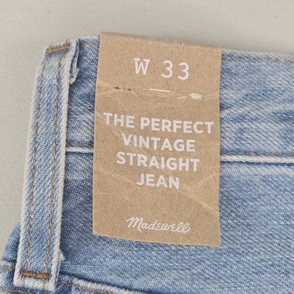 NWT Madewell The Perfect Vintage Straight High Rise Jeans Size 33 - Picture 6 of 15